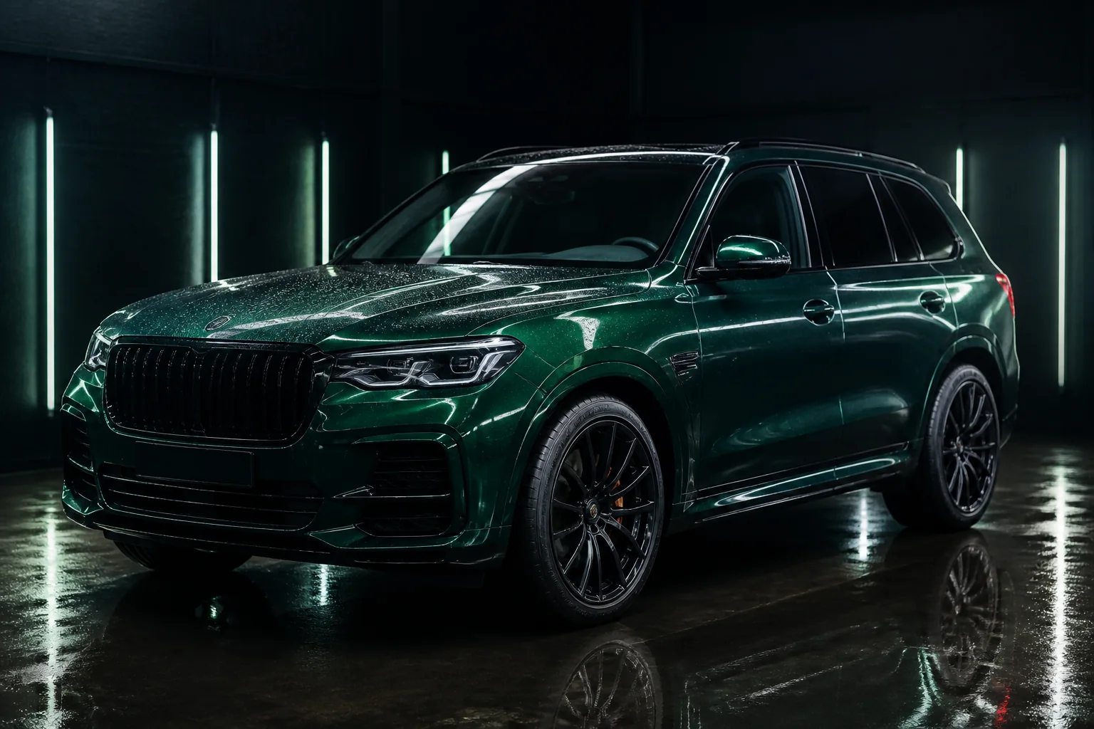 Изумрудный SUV после комплексной защиты